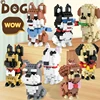 NEW DIY Cute Dog Shiba Inu Fado Husky Teddy Schnauzer Golden Retriever Pets Building Blocks Kit Bricks Model Kids Toy