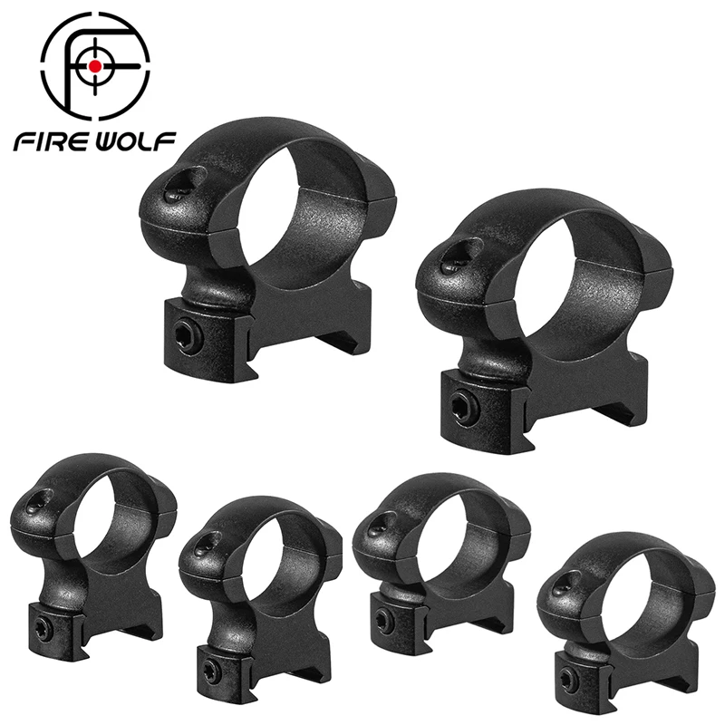 

2Pcs /Set Steel Scope 25.4mmRings Low Medium High Profile For 20mm Rail Hunting Scopes Ring Mount