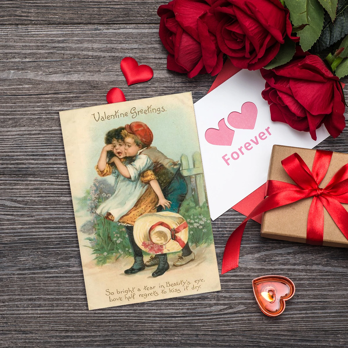 Vintage Victorian Valentine's Day Postcard Greeting Card Happy Valentine's Day Gift Card Wedding Party Decor Valentine Gift 12pc