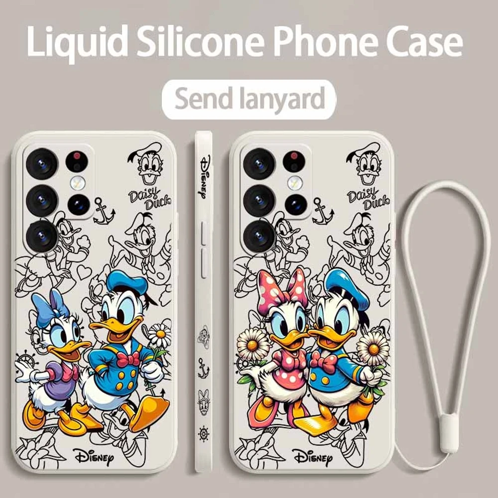 Donald Duck Cute Liquid Left Rope Phone Case