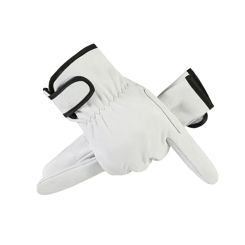 Work Gloves Leather Workers Work Welding Safety Protection Garden Sports Motorcycle Driver Wear-resistant Gloves Average Code 3