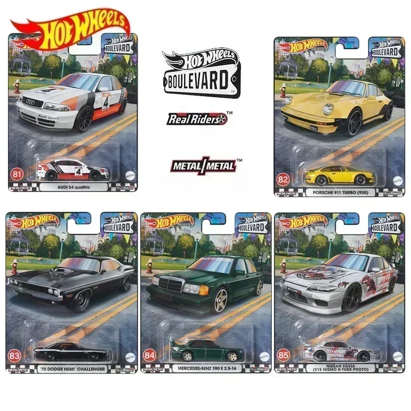 

Original Hot Wheels Premium Car Boulevard Kids Toys for Boys 1/64 Diecast Voiture AUDI S4 QUATTRO DODGE HEMI NISSAN SILVIA Gift