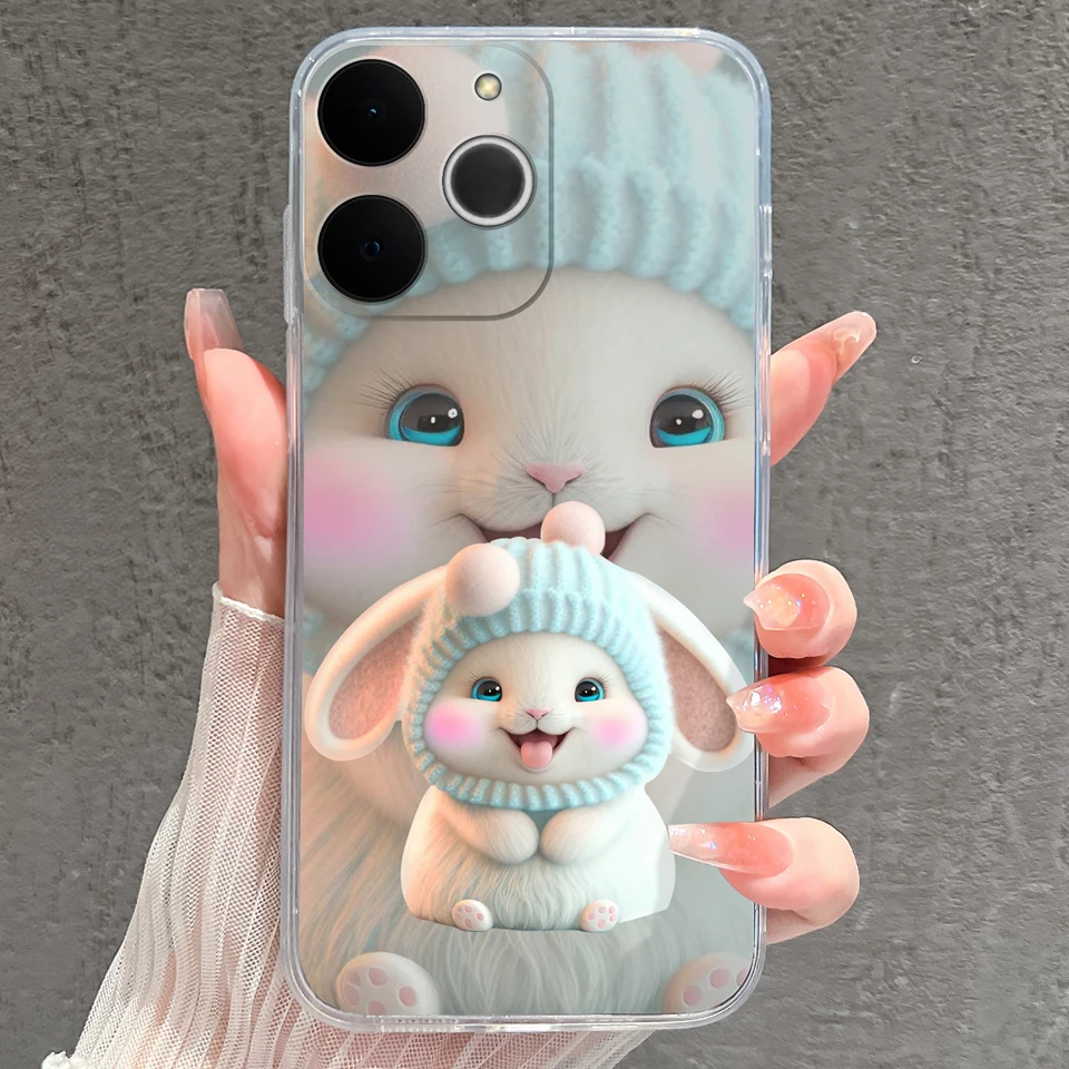 Cat Whale Anti-Fingerprint Transparent Phone Case