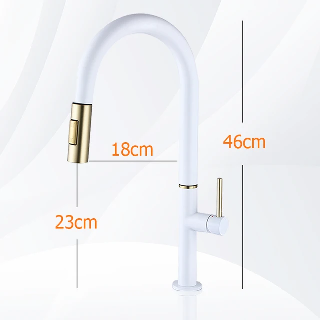 OXG 304 สแตนเลสตะกั่ว-ฟรีก๊อกน้ําห้องครัว Pull-Out Sprayer Dual Water โหมด Gourmet ก๊อกน้ําอ่างล้างจาน 2