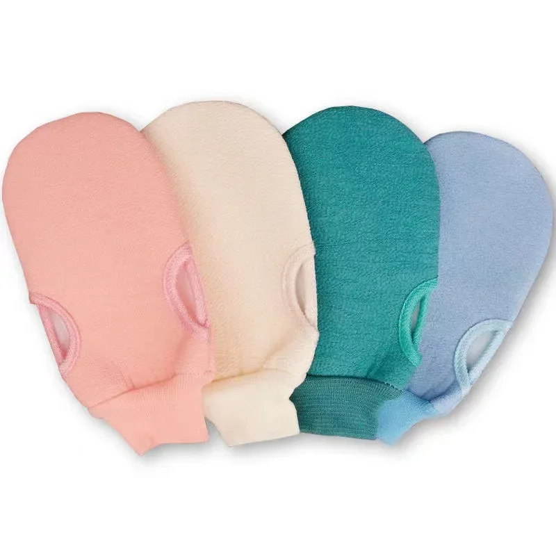 Bath Towel Exfoliator Pure Colour Double Sided Adults Rough Yarn Stain Removal Rubbing Gloves Men & Women Bath Towel Bathroom