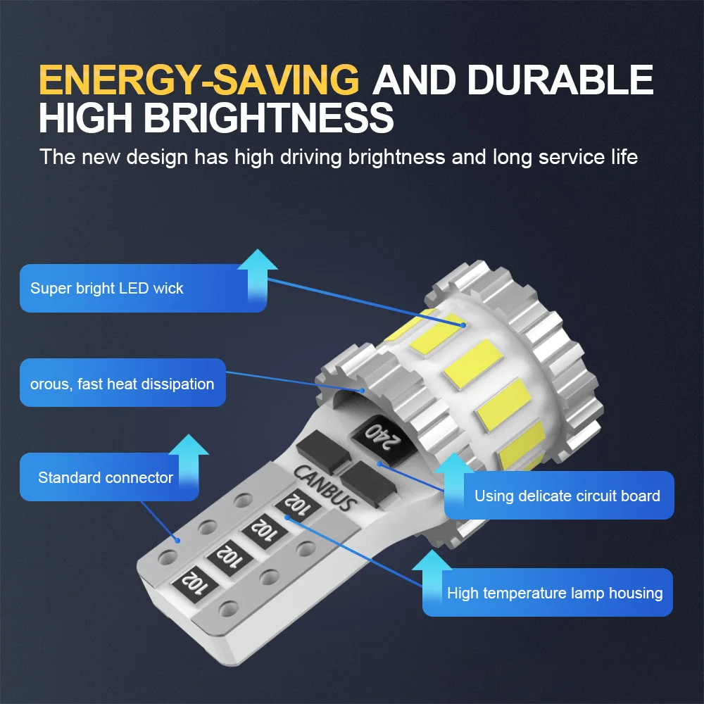 ڵ  ȣ , W5W T10 LED , 12V, 6000K, 3400LM, Ǫ 208 ȭ 2012-2017 2018 2019 2020, 2 