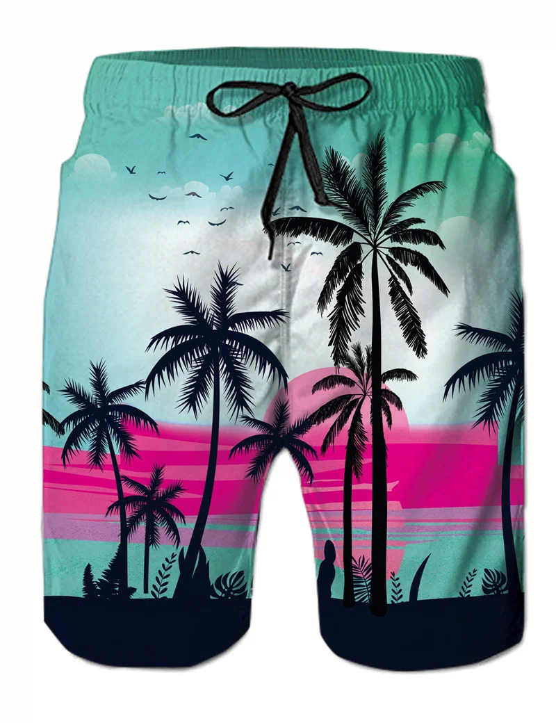 Funny Animal Dinosaur Beach Shorts Pants Men 3D Printing Surfing Board Shorts Summer Hawaii Swimsuit Swim Trunks Cool Ice Shorts 6