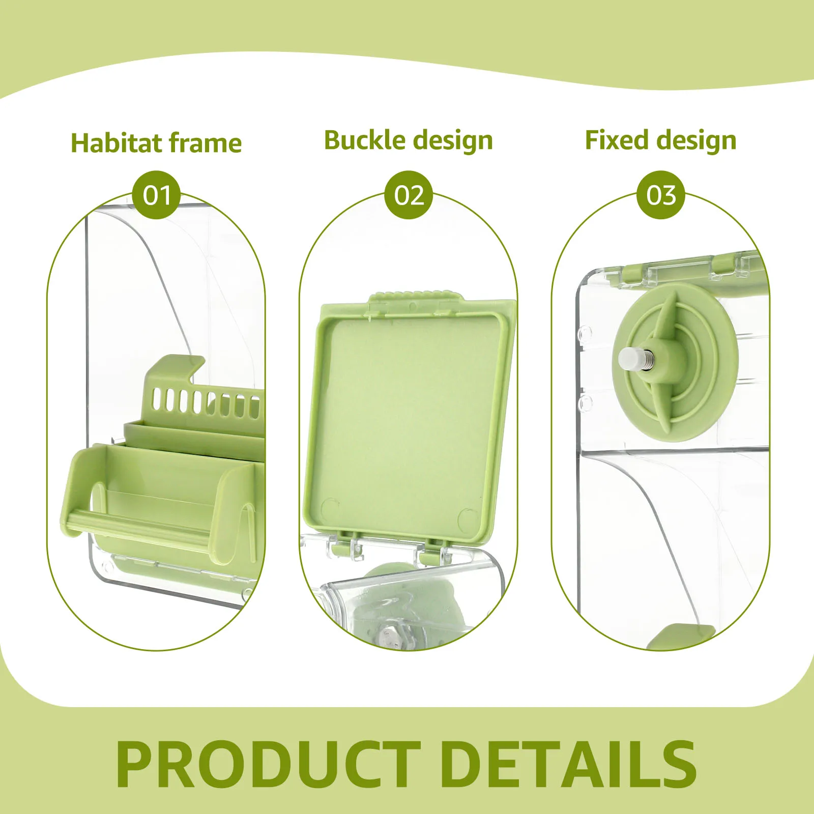 Automatic Bird Feeder No Mess Anti-spill Parrot Food Dispenser Drinker Cage Accessories Small And Medium Parakeets 550ML