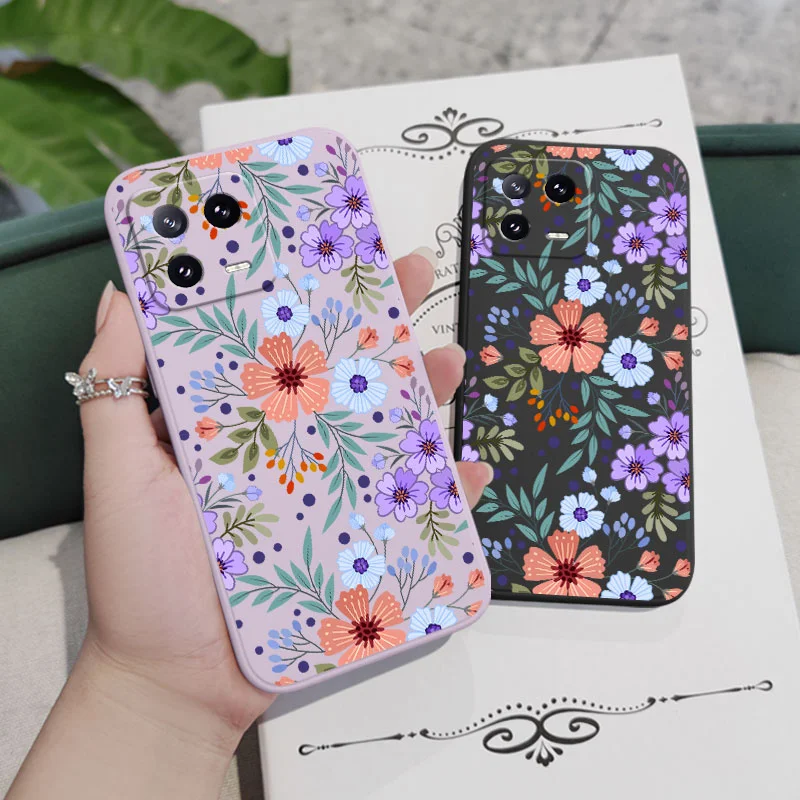 Miss Flower Liquid Silicone Phone Case - Elegant and Durable Protection