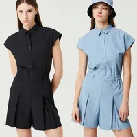 Nouvelle combinaison de golf pour femmes printemps/été, couleur unie, polyvalente : élégante, raffinée et flatteuse 1