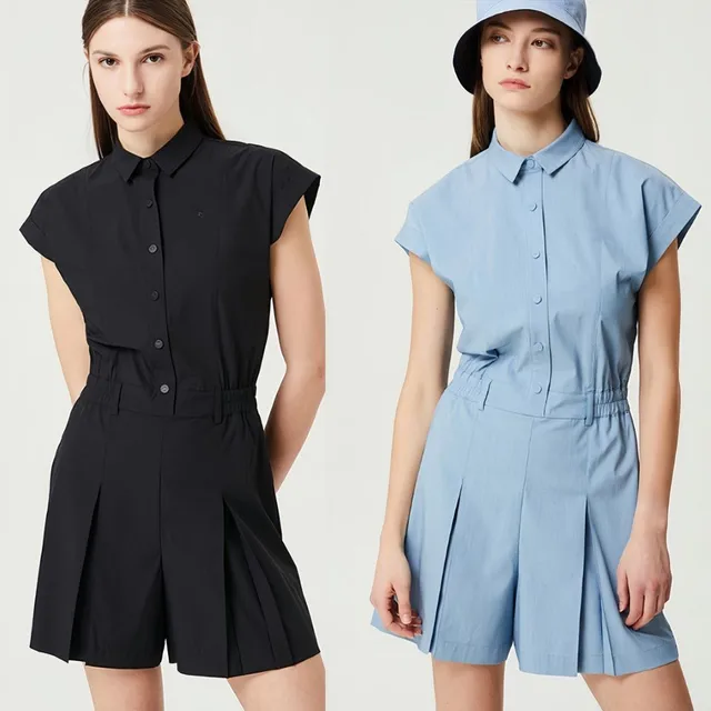 Nouvelle combinaison de golf pour femmes printemps/été, couleur unie, polyvalente : élégante, raffinée et flatteuse 1