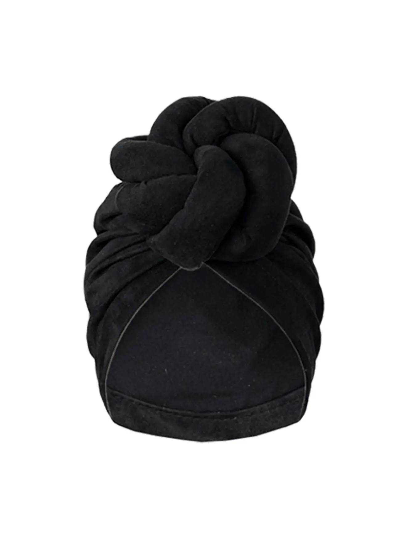 1pcs Elegant Women Turbans Solid Color Handmade Flower Knot African Fashion Chemotherapy Hat Leisure Comfortable Breathable High 6