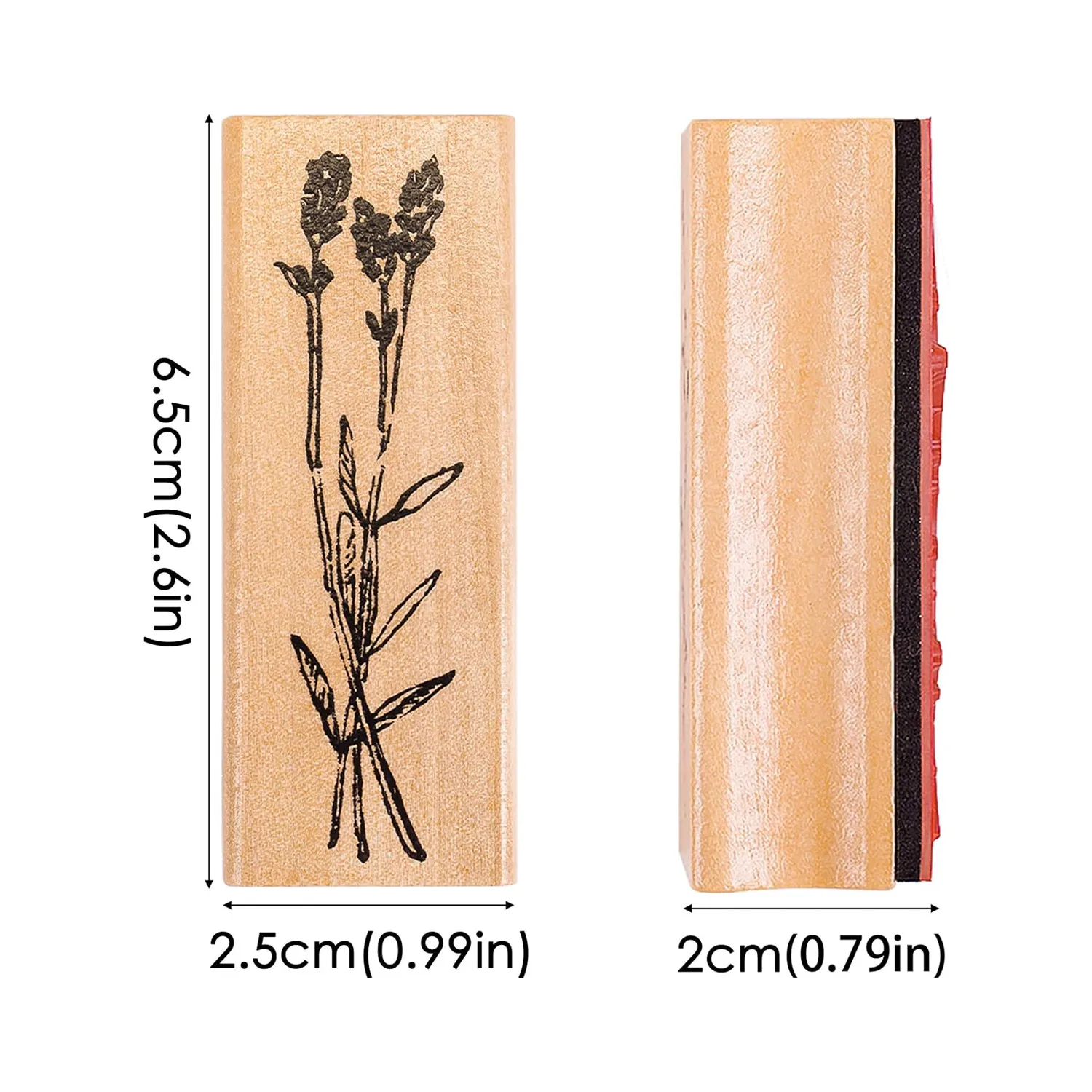 Rubber Stamps Wooden Vintage Plant Flower Emboss Floral Pattern Baroque Mandala Texture Block for Ceramic Pottery Polymer Tools