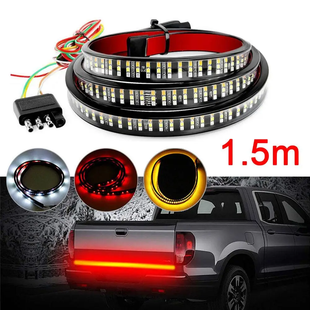 

Car 12V 48" 60" Car Brake Turn Signal Light Warning Flexible Reverse Rear Light Tail LED Double Signal Flash Strip Running Q2J7