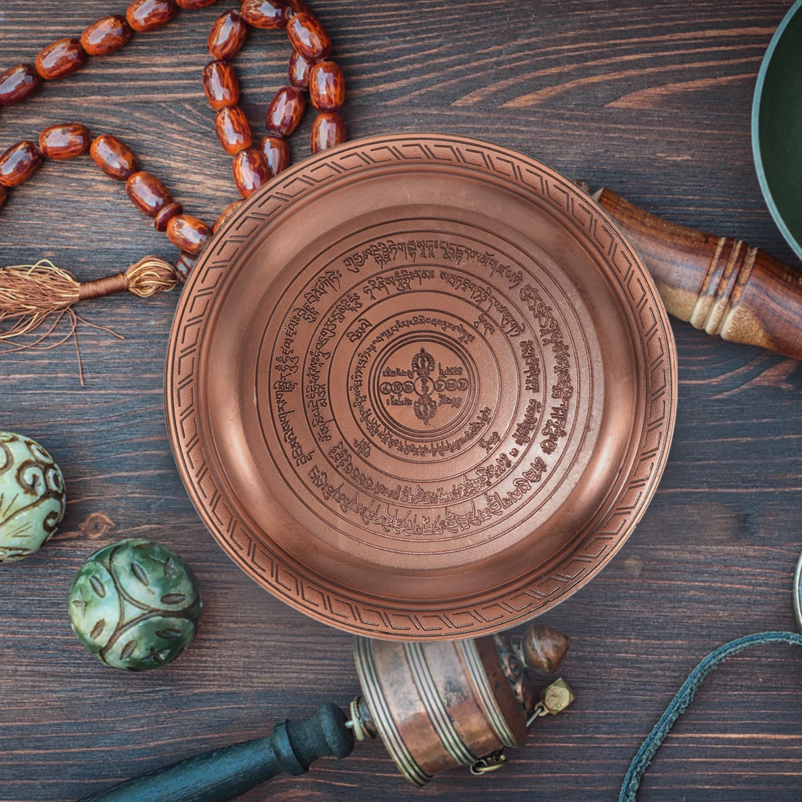 

Cigarette Tray Smokings Fruit Bowl Temple Incense Ash Metal Plate Worship Supply