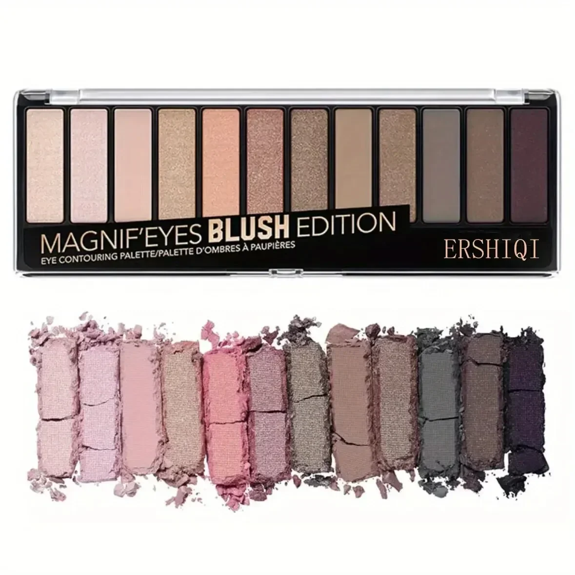 12-Color Pearlescent and Matte Eye Shadow Palette Long-lasting and Luminous Formula Eyeshadow Container eye shadow eye shadow plate