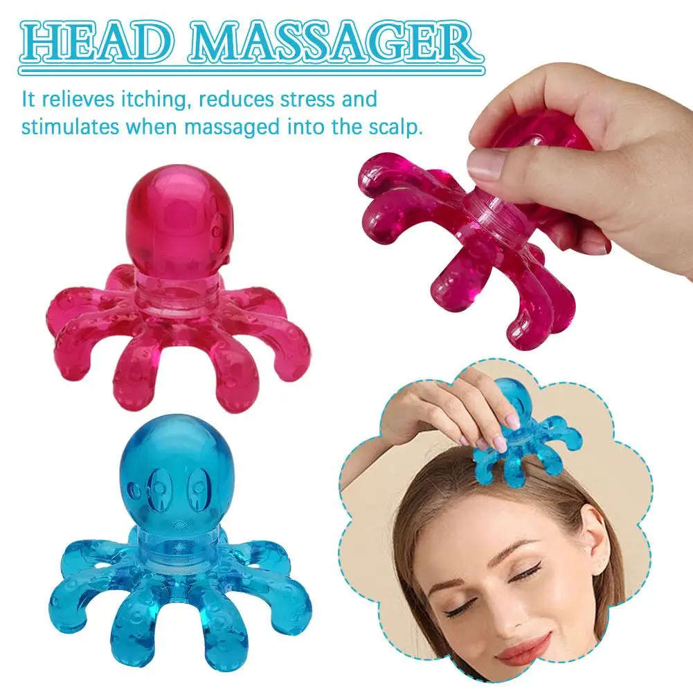 

Octopus Head Massager Hand Held Personal Scalp Stress Muscle Relaxing Body Spa Tool Health Relax Care Healing O1M0