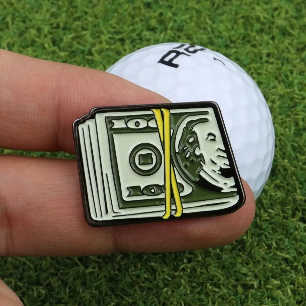 

Golf Ball Mark with Magnetic Golf Hat Clip Marker US Dollar Golf Marker Training Aids For Boys Girl Kids Golfer Gift