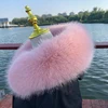 Winter Faux Fur Collar Furry Fluffy Fox Fur Scarf Neck Warmer Women Shawls And Wraps Scarves Detachable Hood Fur Trim Coat Parka 5