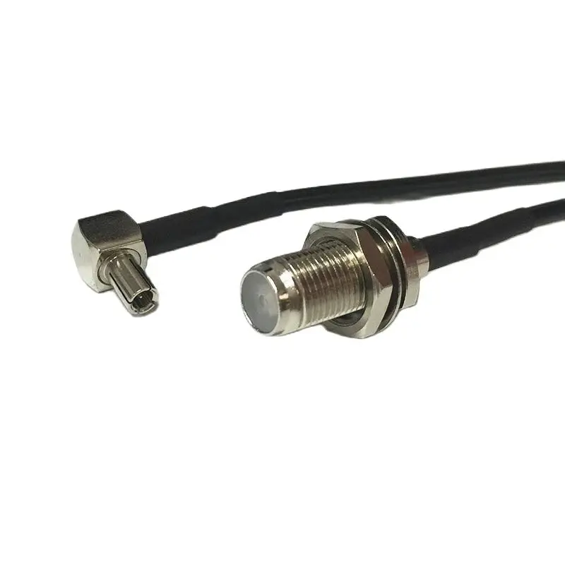 

New Wireless Modem Wire F Female Jack To TS9 Right Angle Connector RG174 Cable 20CM 8" Pigtail Fast Ship