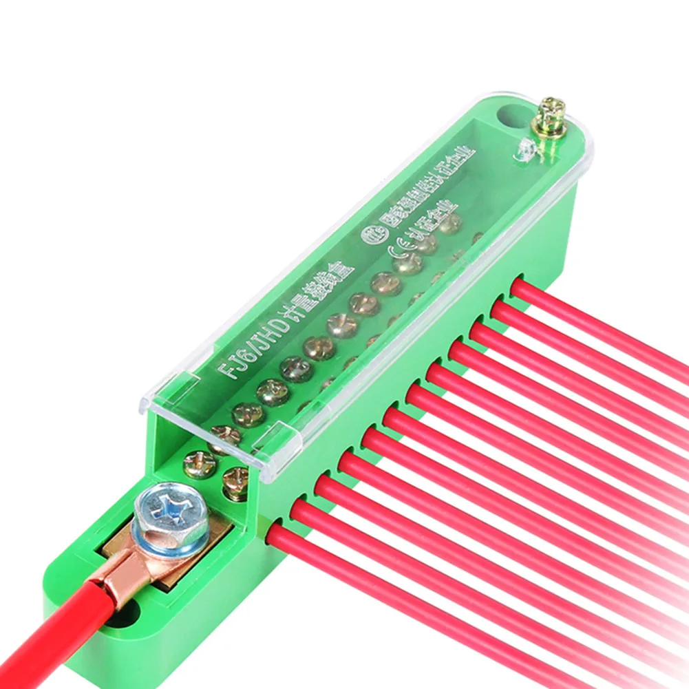 Description Picture 3 of itemUnipolar Splitter Junction Box 1 In 4/6/8/10/12 Out Retardant Metering Cabinet Wire Terminal Block Retardant Flame Retar Parts
