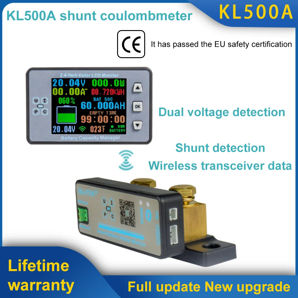 

Счетчик кулонов KL500A, измеритель емкости и напряжения аккумулятора 300 а 500 а, с поддержкой Bluetooth и приложения