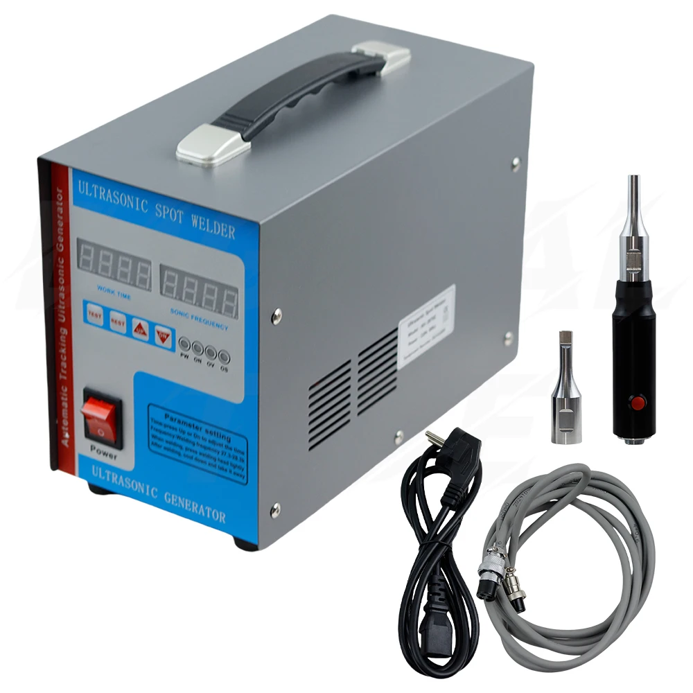 700W 28KHz Handheld Ultrasonic Spot Welder High Frequency Plastic Spot Welder Machine for ABS/PP/PE Car Body Repair +Two Nozzels 6