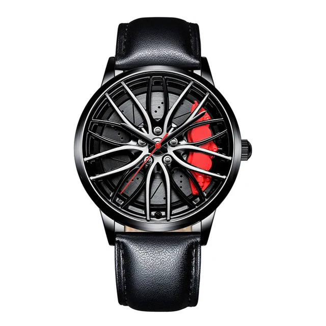 2022 Watch for Men Unique Custom Design Real 3D Car Wheel Watch Fashion Waterproof Sport Watch Men Rim Hub Watch Quartz Watch 
