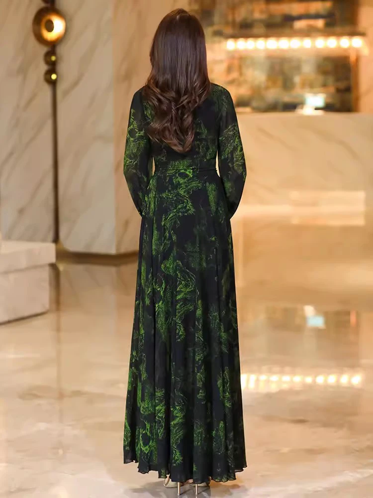 Ropa Gotica Vestido Largo Gótico De Verano Para Mujer Estampado