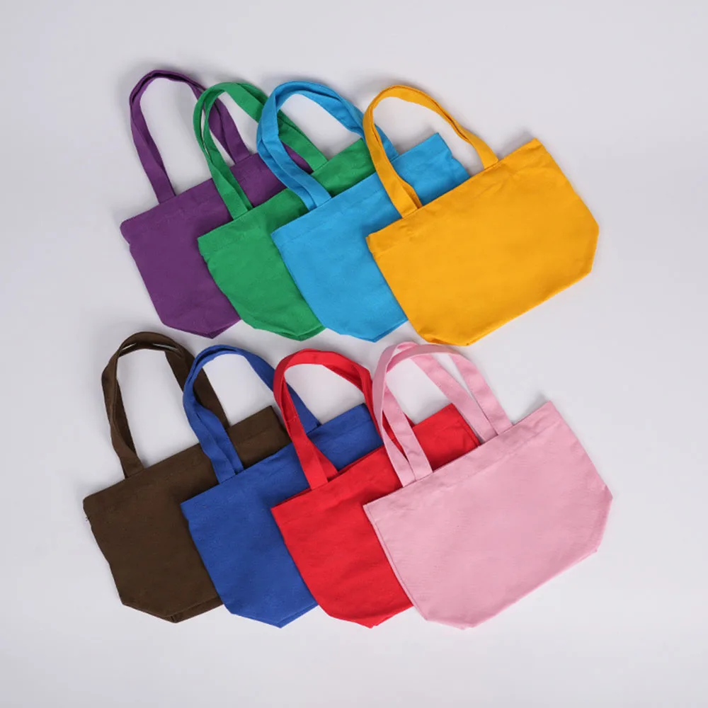 Canvas Cloth Bag Cotton Shopping grocery bags Resuable fabric shoulder bag Folding Tote Portable Handbags School Pen Storage Bag 3