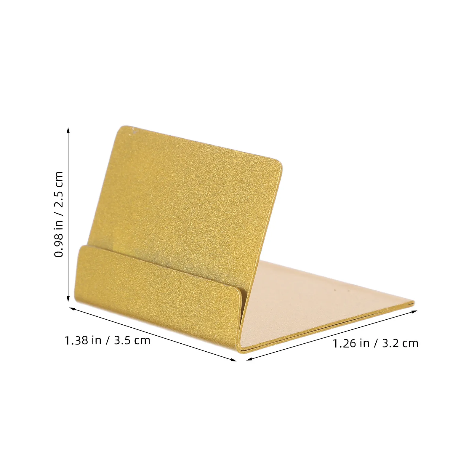 6Pcs 스테인레스 스틸 명함 홀더 금속 책상 스탠드 사무실 테이블 리셉션 사용을위한 수직 이름 카드 디스플레이 스탠드