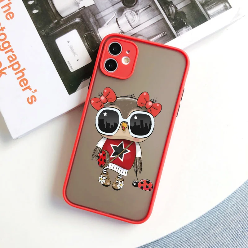 Adorable Owl Shockproof Phone Case – Durable Back Cover with Cute Design