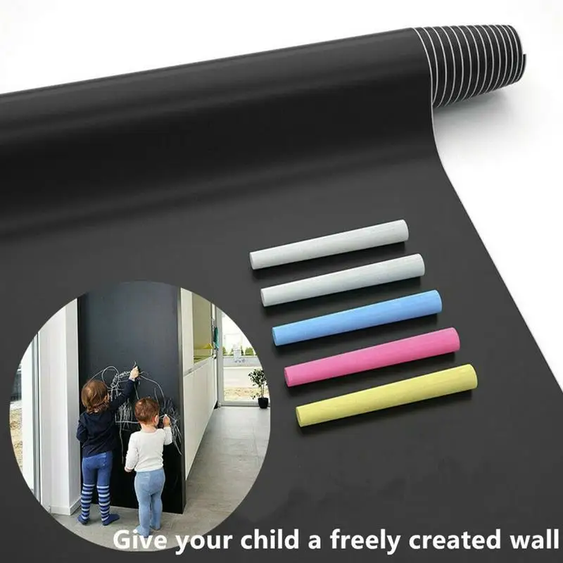 2Pcs 45x200CM Magnetic Stickers Graffiti Blackboard Paper Chalkboard Wall Decal Child Wallpaper For Home Classroom Office