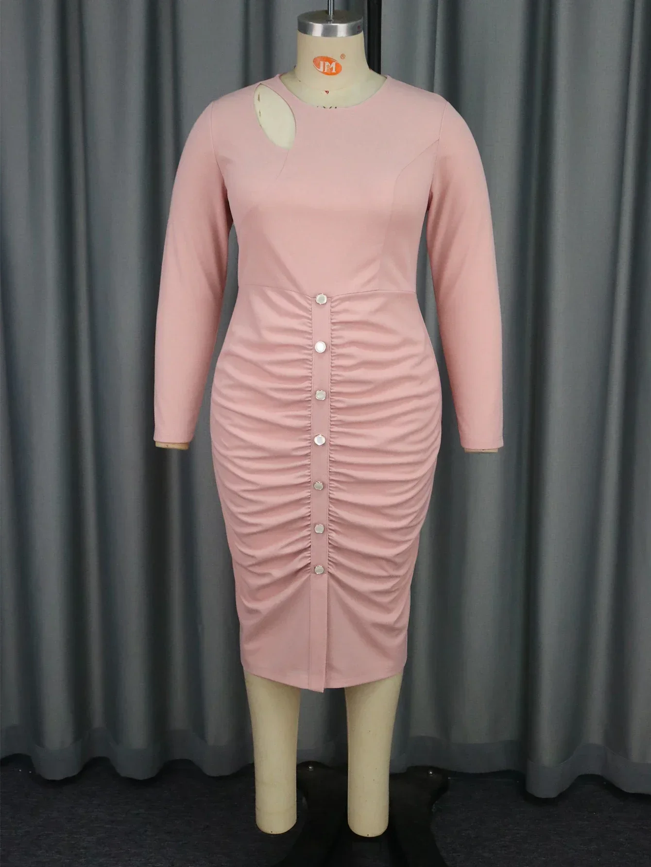 Elegant Dresses Bodycon Pleated Women Cut Out Sexy Hollow Out Long Sleeve  Button Design Party Asymmetric St Patricks Day Clothes - AliExpress  200000345