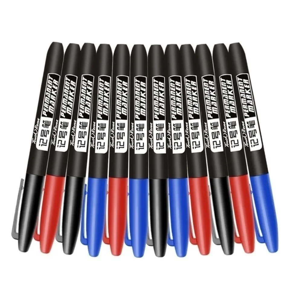 1/100pcs Permanent Marker Pen Drawing Markers Oil-Based Waterproof Black Blue Red Ink Sketch Pens Stationery Art School Supplies permanent marker pen marker pens permanent marker permanent markers pen marker markers pen marker pen art marker pens art markers sketching markers
