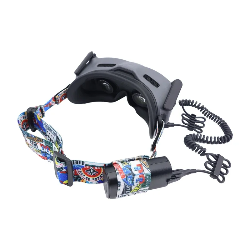 Sangle de tête confortable pour DJI FPV V2 et Avata, avec boucles de réglage pour un ajustement parfait.