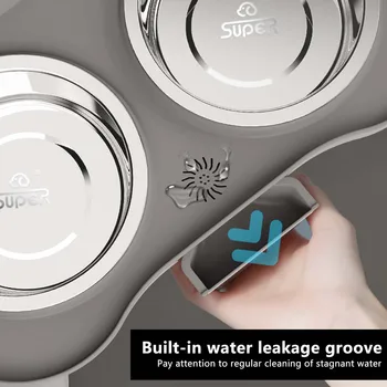 Raised Stand Elevated Dog Feeder Non-Slip and No Spill Design Bowl Pet Supplies Suitable for Improve Posture and Comfort Xuan-US 4