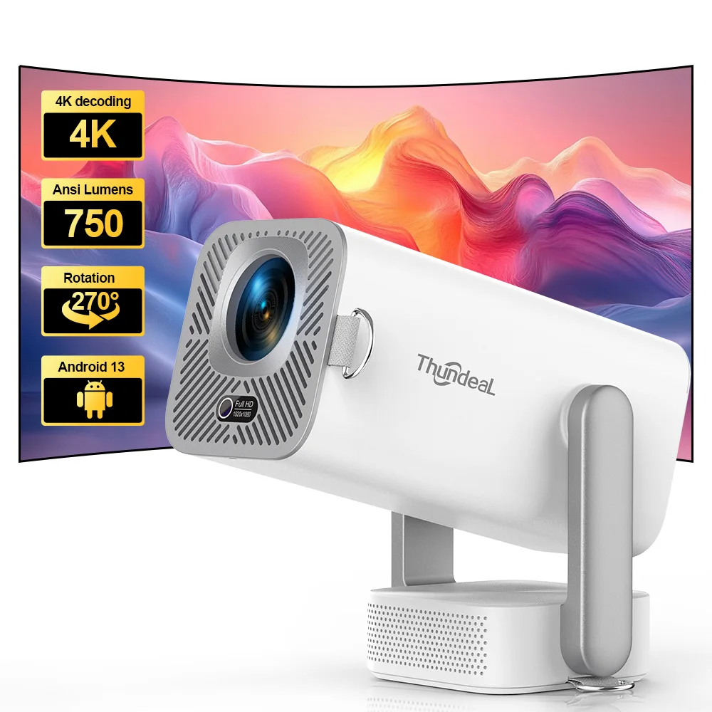 4K 안드로이드 풀 HD 프로젝터 TD80 Pro WiFi 3D 1080P 8W 스피..