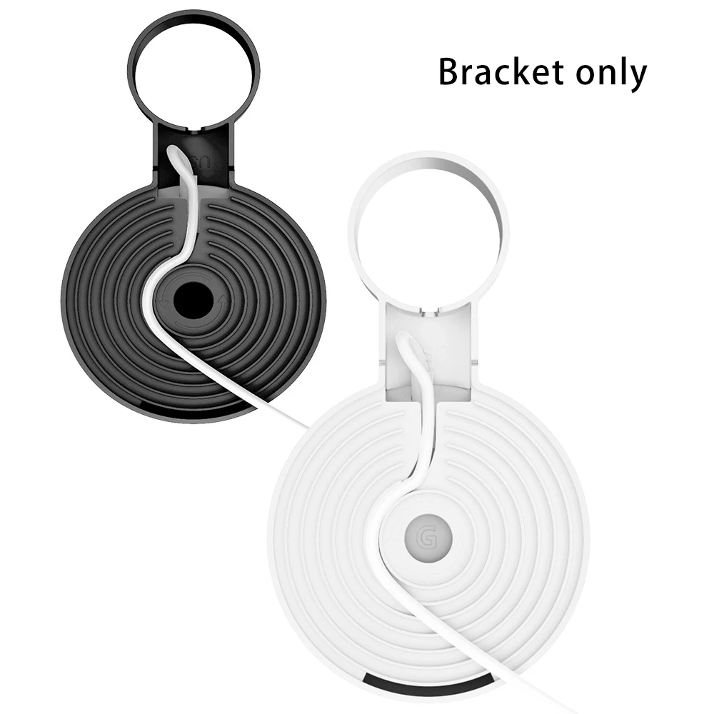 1Pcs Google Audio Wall Bracket Suitable for Google Nest Mini Second Generation Socket Hanging Hanger Bracket-Black