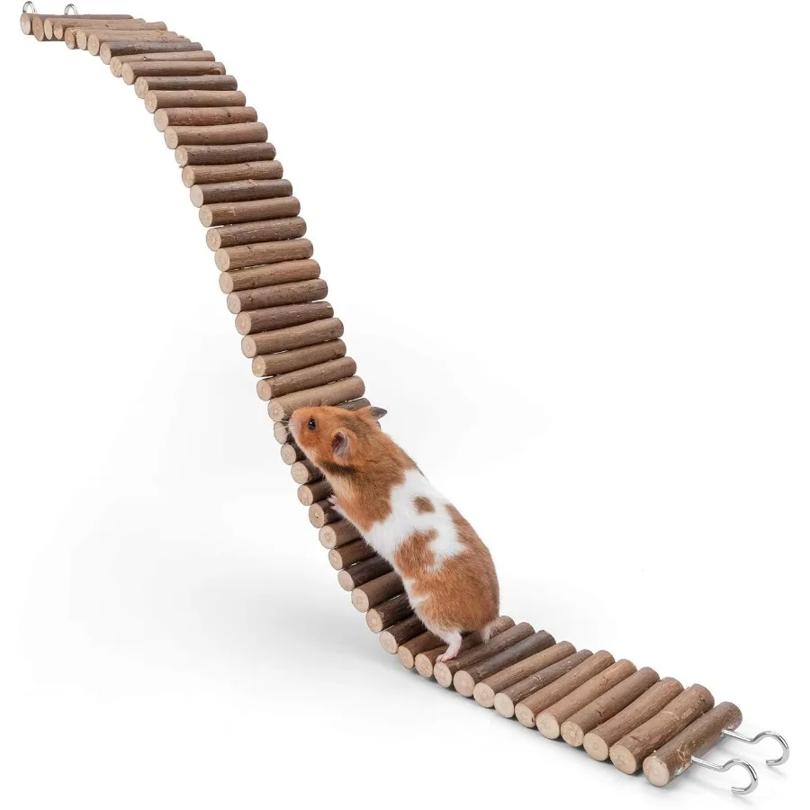 Hamster Climbing Bridge Wooden Ladder Toy