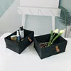 Desktop Storage Baskets Felt fabric Bedroom countertop Organize Basket Pen holder Sundries Cosmetics Storage,Basket of flowe 3
