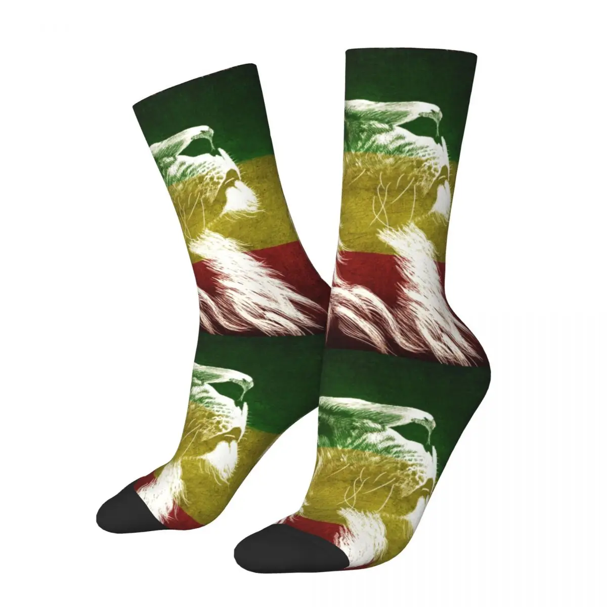 King of Judah Rastafarian Rasta Lion Socks Men Women Jamaica Flag
