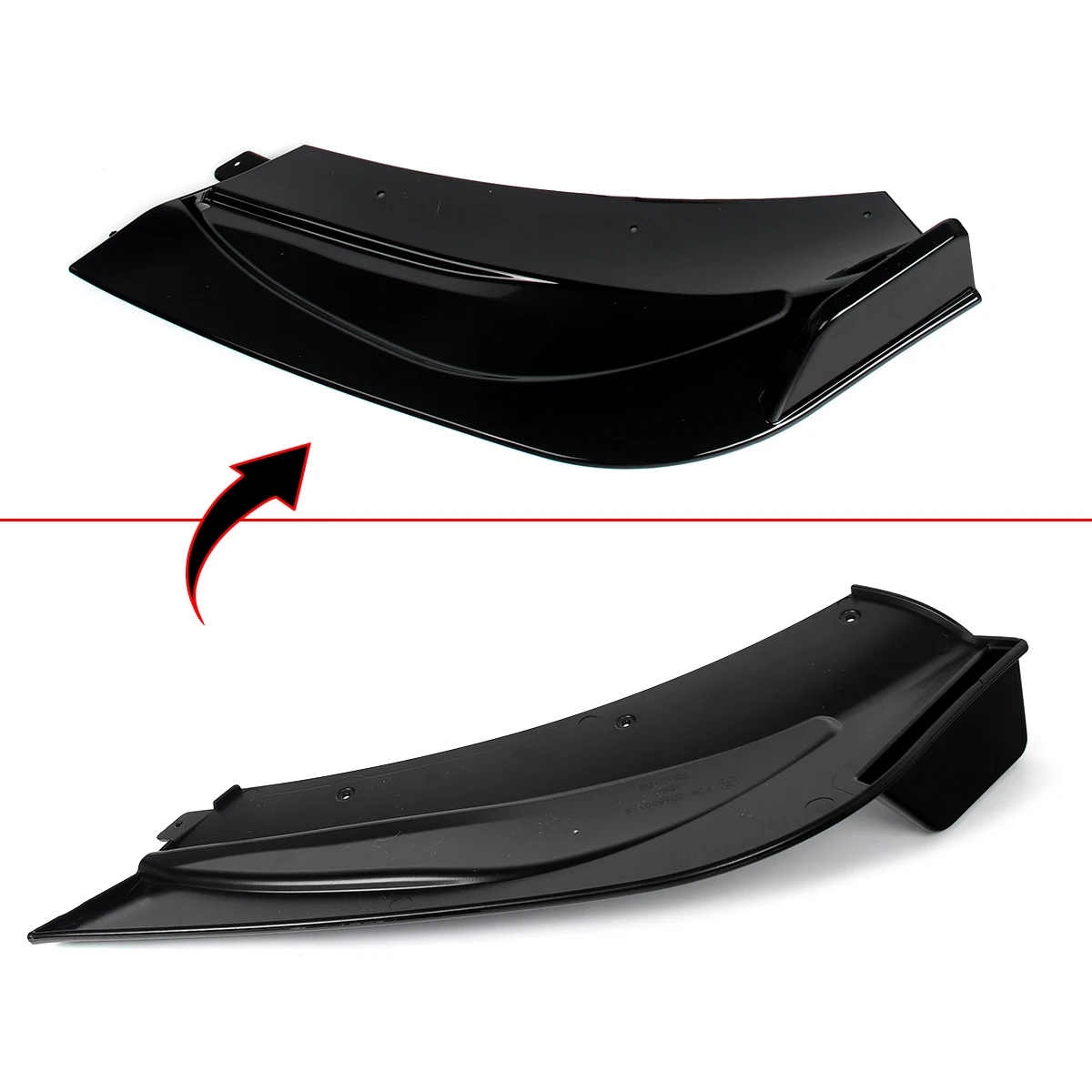 Magickit C63 Style Front Splitter Lip for Mercedes Benz C Class W206 S206 C200 C260 C300 C43 AMG 2022 2023 2024 Glossy Black