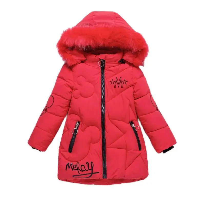 Girls Winter Jacket Children's Thick Warm Coat Kids Hooded Coats Baby Thick Parka Bunny Decoration Winter Clothing Outerwear