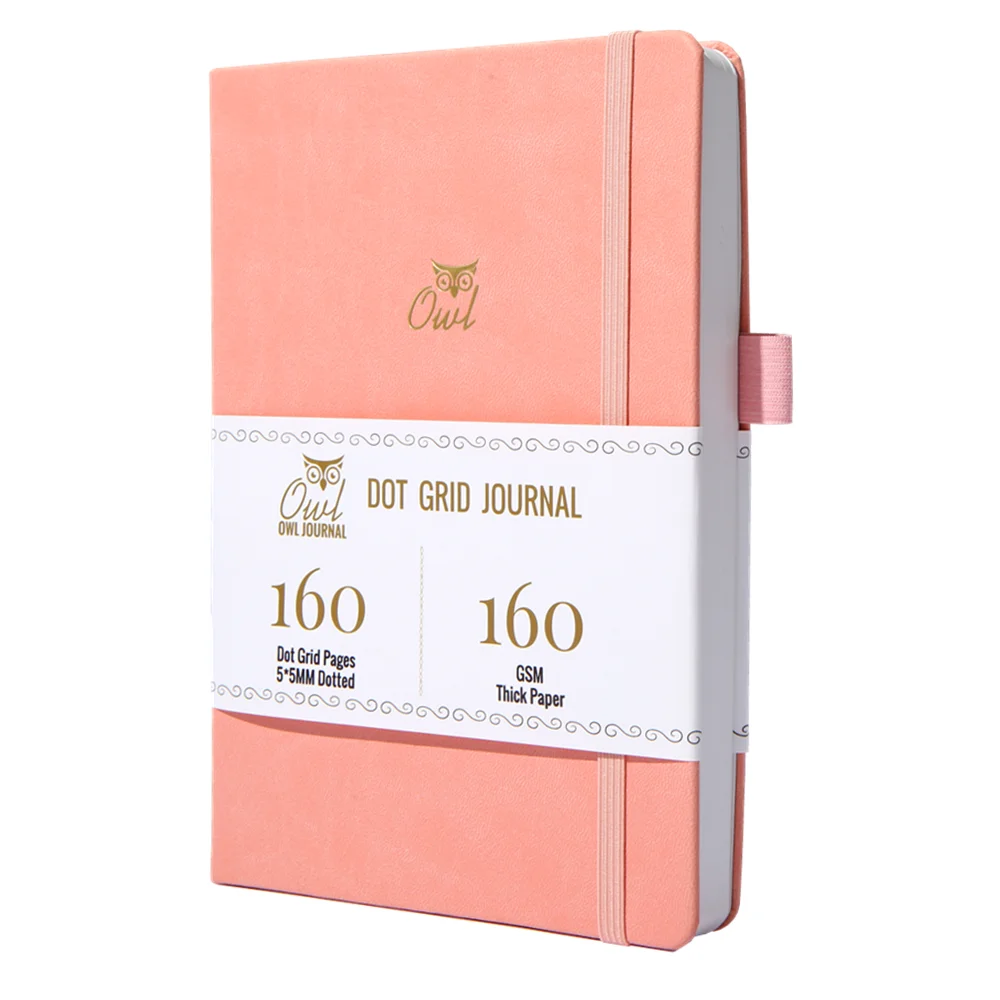 BUKE 5X5mm Journal Dot Gird Notebook 160 Pages Size 5.7X8.2 Inch 160Gsm Ultra Thick Bamboo Paper DIY Bujo Planner