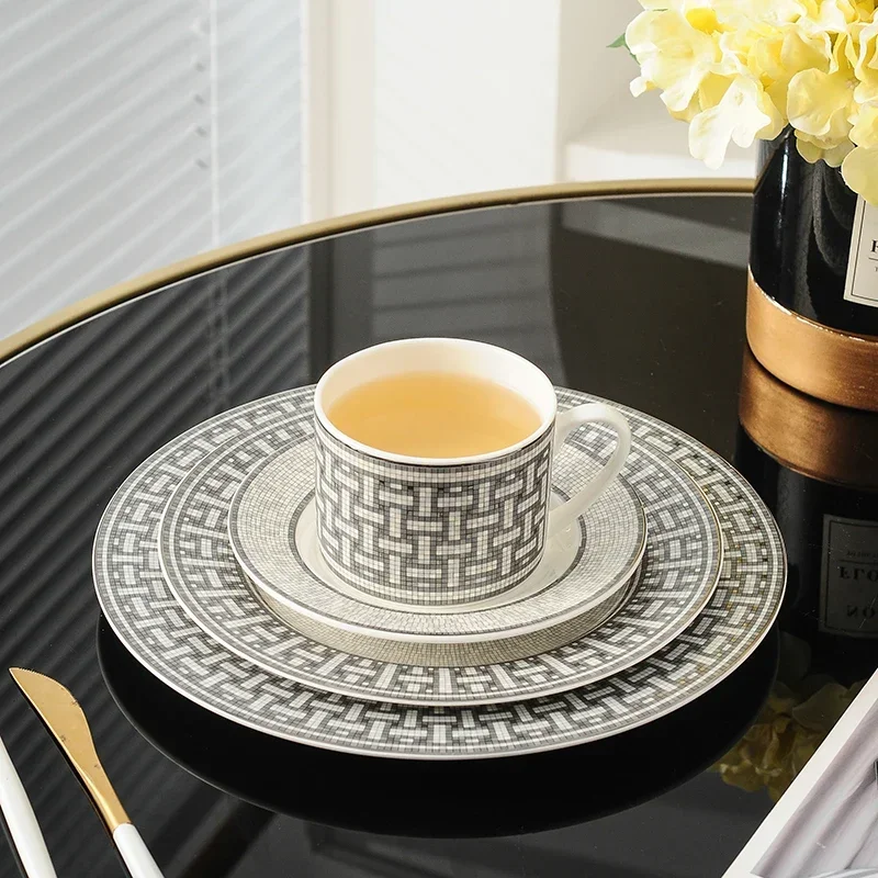 

Classic European Style Coffee Cup Ceramic Western Food Steak Plate Household Kitchen Home Dessert Tool Personalized Sunflower Se