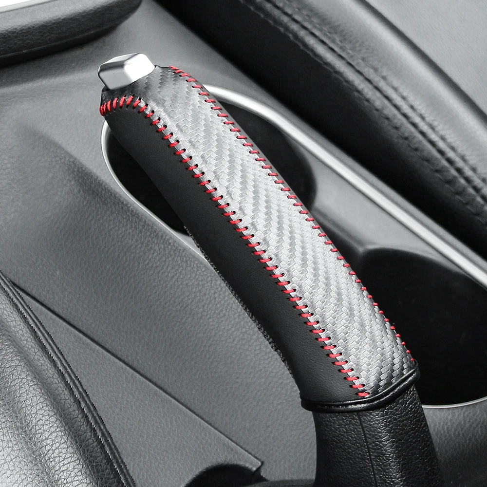 Leather Gears Handbrake Cover Auto Interior for Toyota Corolla Avensis Yaris Rav4 Auris Hilux Prius Prado Camry Celica Reiz, hand brake cover,car interior accessories,gear head cover