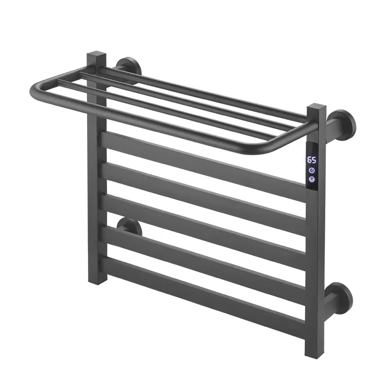 Smart electric towel rack drying heating bathroom towel rack stainless steel non-punching bathroom cross-border