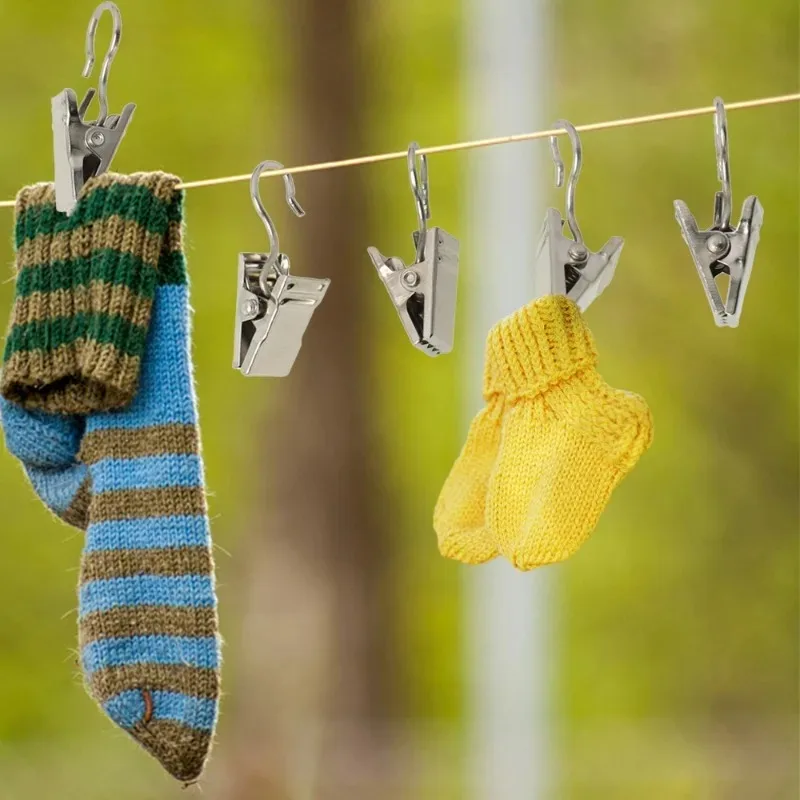 Ganci Per Tende In Acciaio Inox 30 Pezzi - Con 4 Denti, Per Tende Plissettate, Porte E Finestre