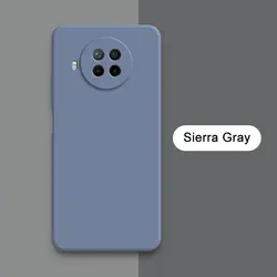 Stylish Square Liquid Silicone Phone Case - Soft Protective Cover with Camera Guard for Xiaomi Mi 10T Pro 5G (Sierra Gray)